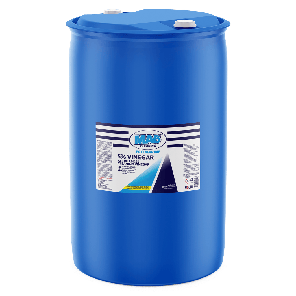 MA5X Vinegar 5% Cleaner 55-Gallon Drum | Multi-Surface Cleaner for Janitorial & Marine