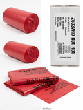 Red Biohazard Waste Can Liners (30x37, 10 Mic, 20-30 Gal) - 500/Case