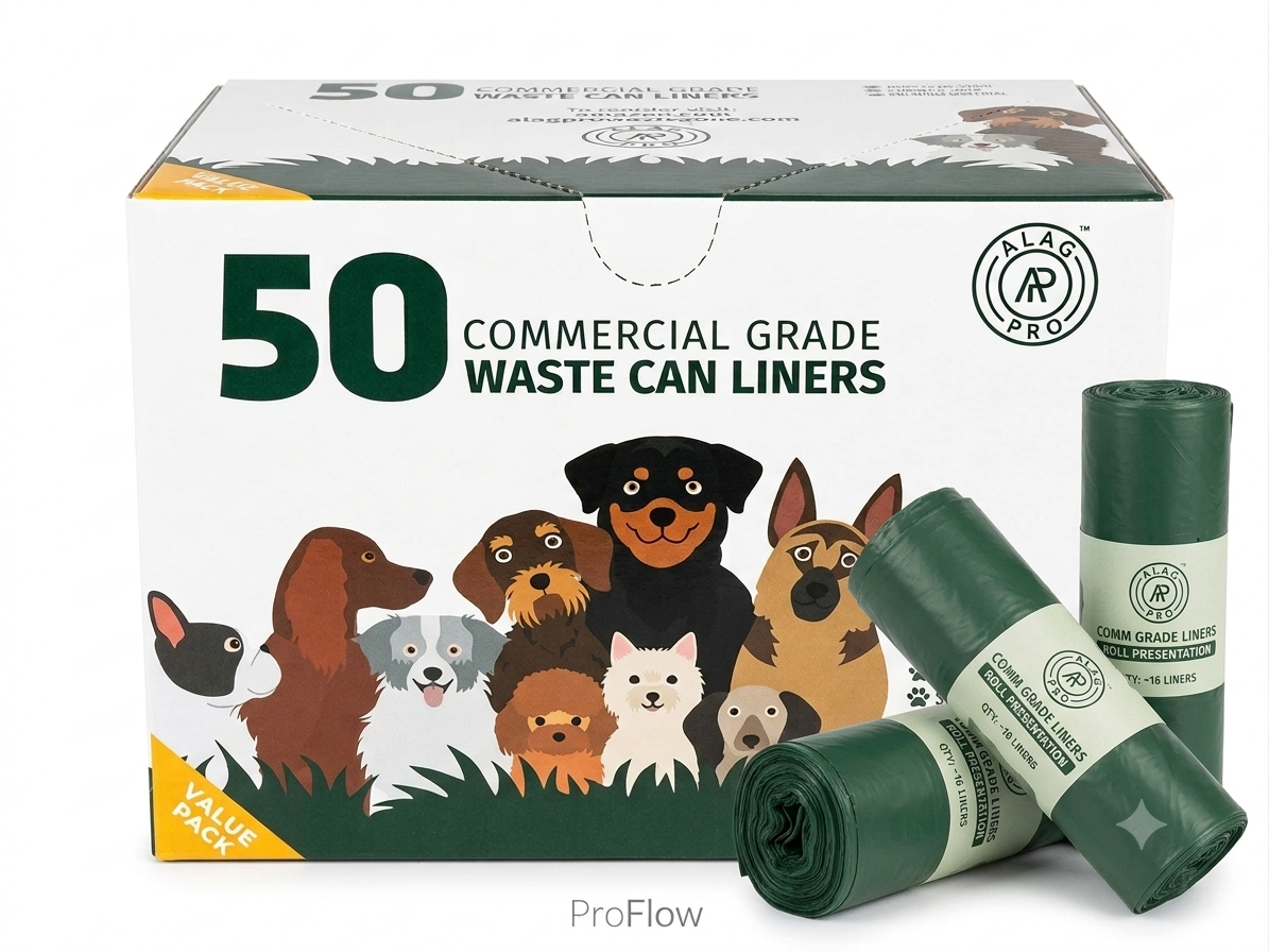 Alag Pro Commercial Grade Waste Can Liners - Green Value Pack (50 CT)