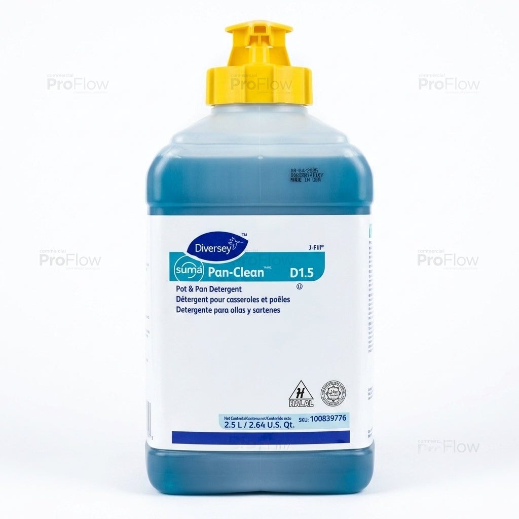 Diversey Suma Pan-Clean D1.5 Pot & Pan Detergent J-Fill Concentrate - 2.5 L / 2.64 U.S. Qt.